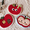Set of 3 Cute Apple Hanging Hand Towels