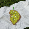 Brown Yellow Begonia Leaf - Hanging Hand Towel