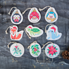 Holiday Ornaments in Set of 9 Pop up Sponges