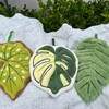 Set of 3 Earth Tone Leaf Hanging Hand Towel