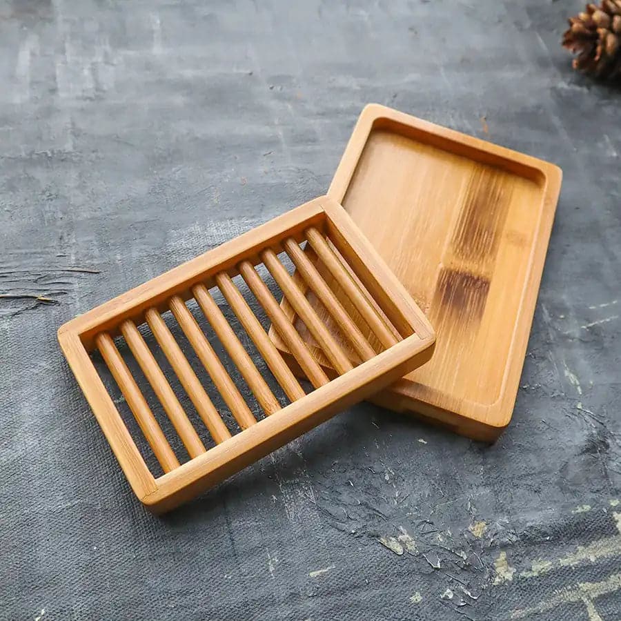 Dual layer Bamboo Soap Dish Plantish