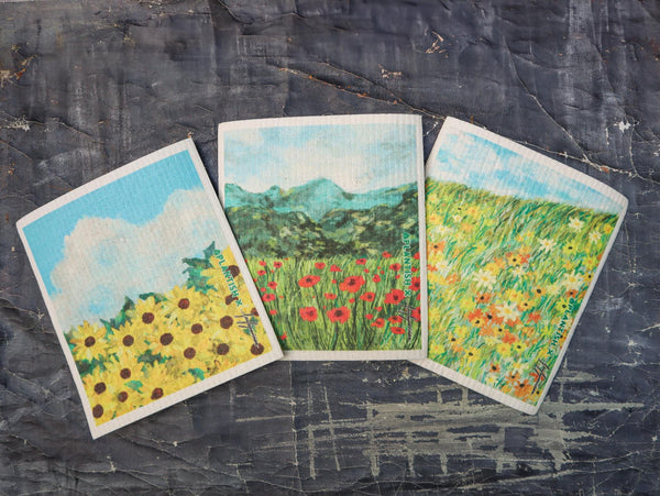 Picturisque Artistry - Swedish Sponge Cloth | Kitchen Cloth Swedish Dishcloth Unpaper Towel Essentials Paper Compostable Zero Waste Kitchen