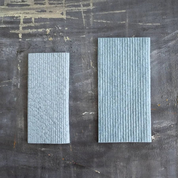 Clear Sky reusable Swedish sponge cloth set. Kitchen cleaning eco friendly dishcloths that are 100% compostable and plastic free.