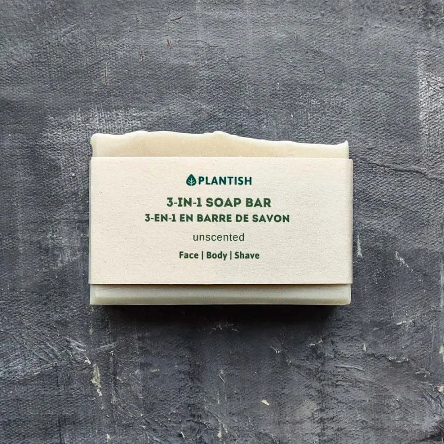 plastic free unscented and moisturizing shaving soap bar for face and body 