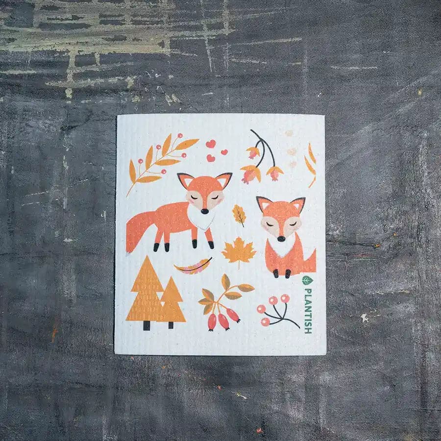 Foxes Swedish dishcloth for eco friendly kitchen cleaning.