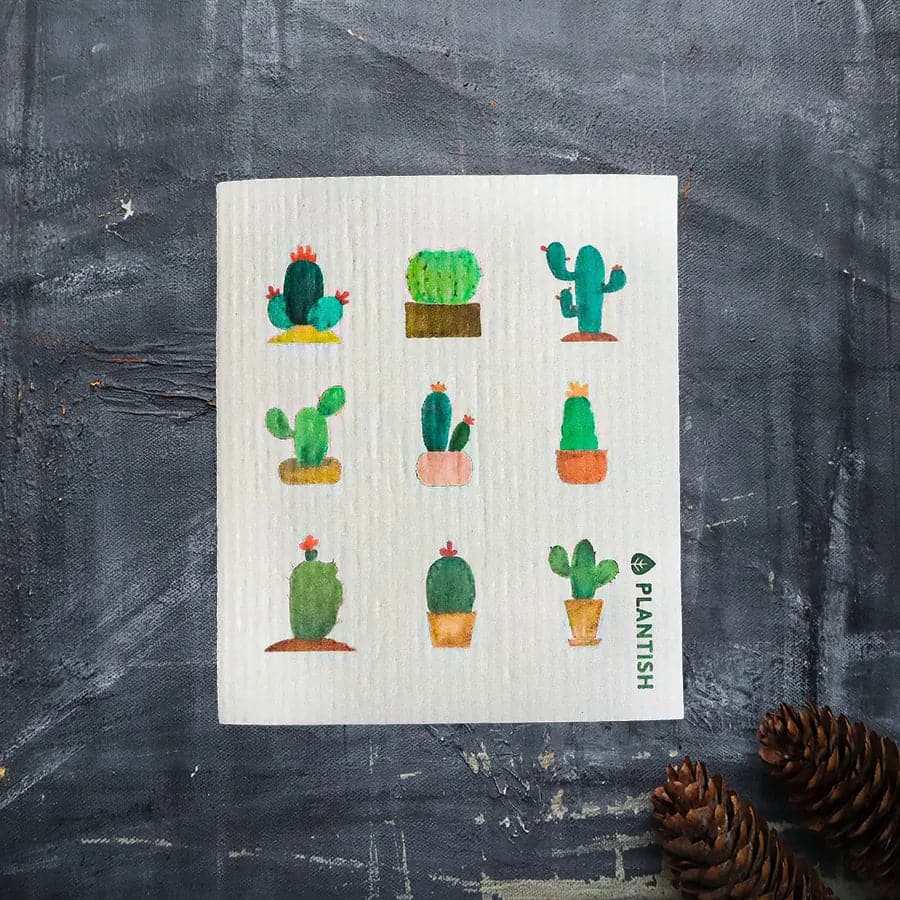 Cactus reusable dishcloth.