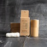 Vegan plastic free floss made from corn starch with a bamboo-based case. Zero waste packaging and eco friendly!