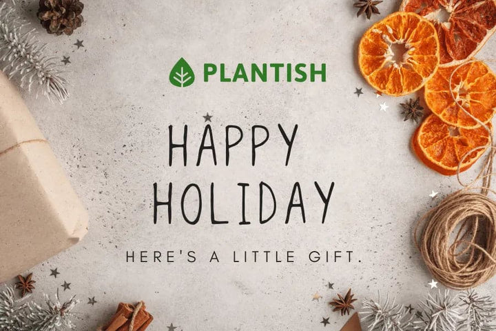 Digital gift card for Holidays. Plantish Future.