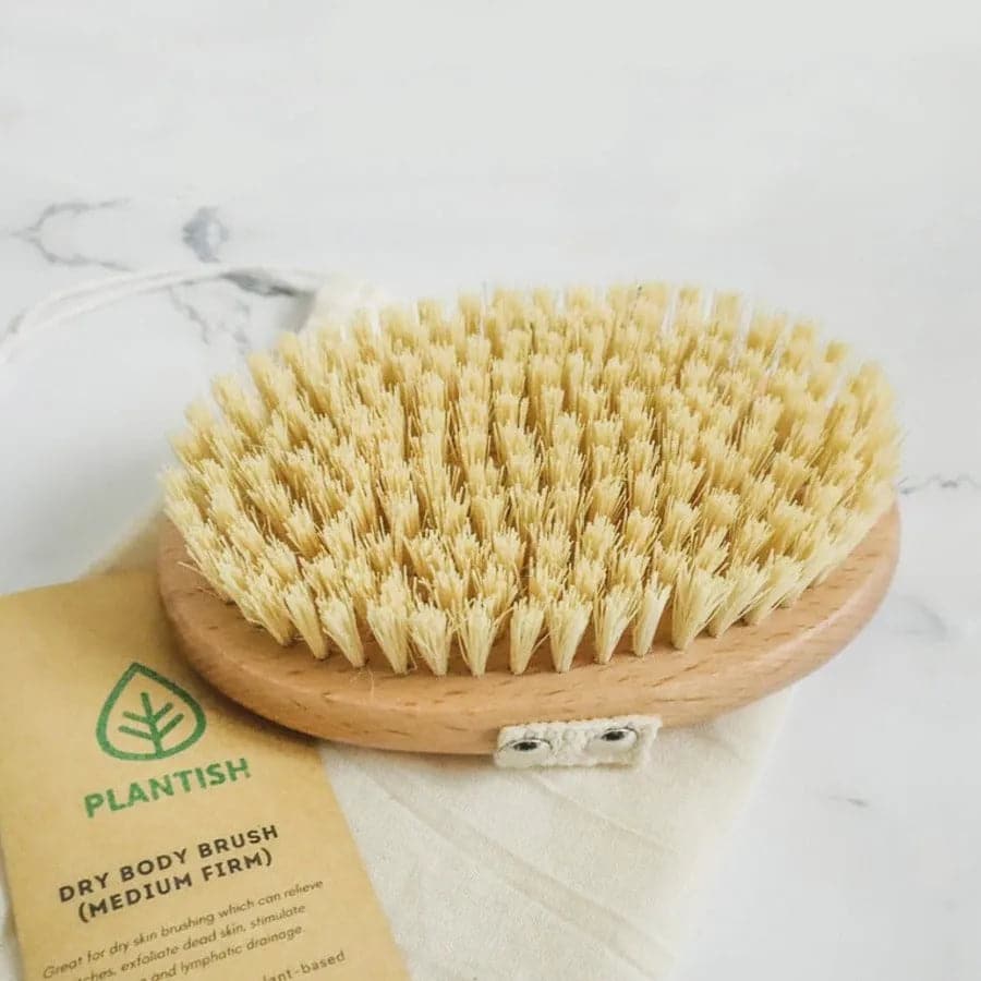 Exfoliating eco friendly body brush that is plastic free and vegan.