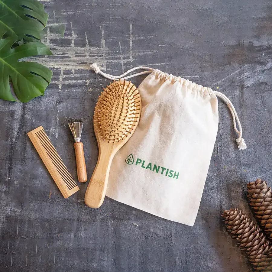 Wooden brushes for your eco friendly hair care routine. Designed with wooden bristles so it is plastic free and zero waste.