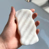 Plastic free konjac body sponge for cleansing and exfoliating the skin.