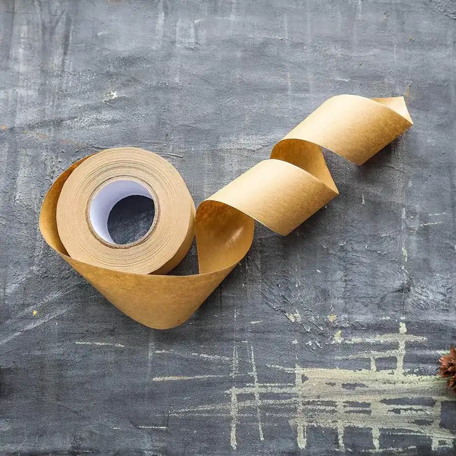 Eco friendly and plastic free kraft paper tape.