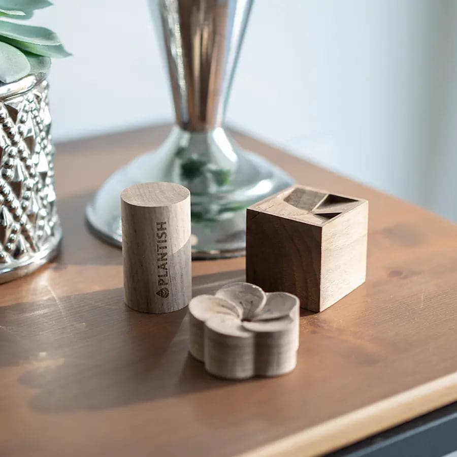 Wooden essential oil diffusers for on the go, home, and car.