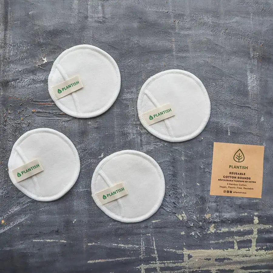 Organic and natural reusable cotton pads for eco friendly skincare routine.