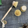 Plastic free sisal dish brush with 2 replacement heads.