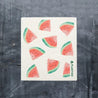 Watermelon reusable Swedish dishcloth for kitchen cleaning.